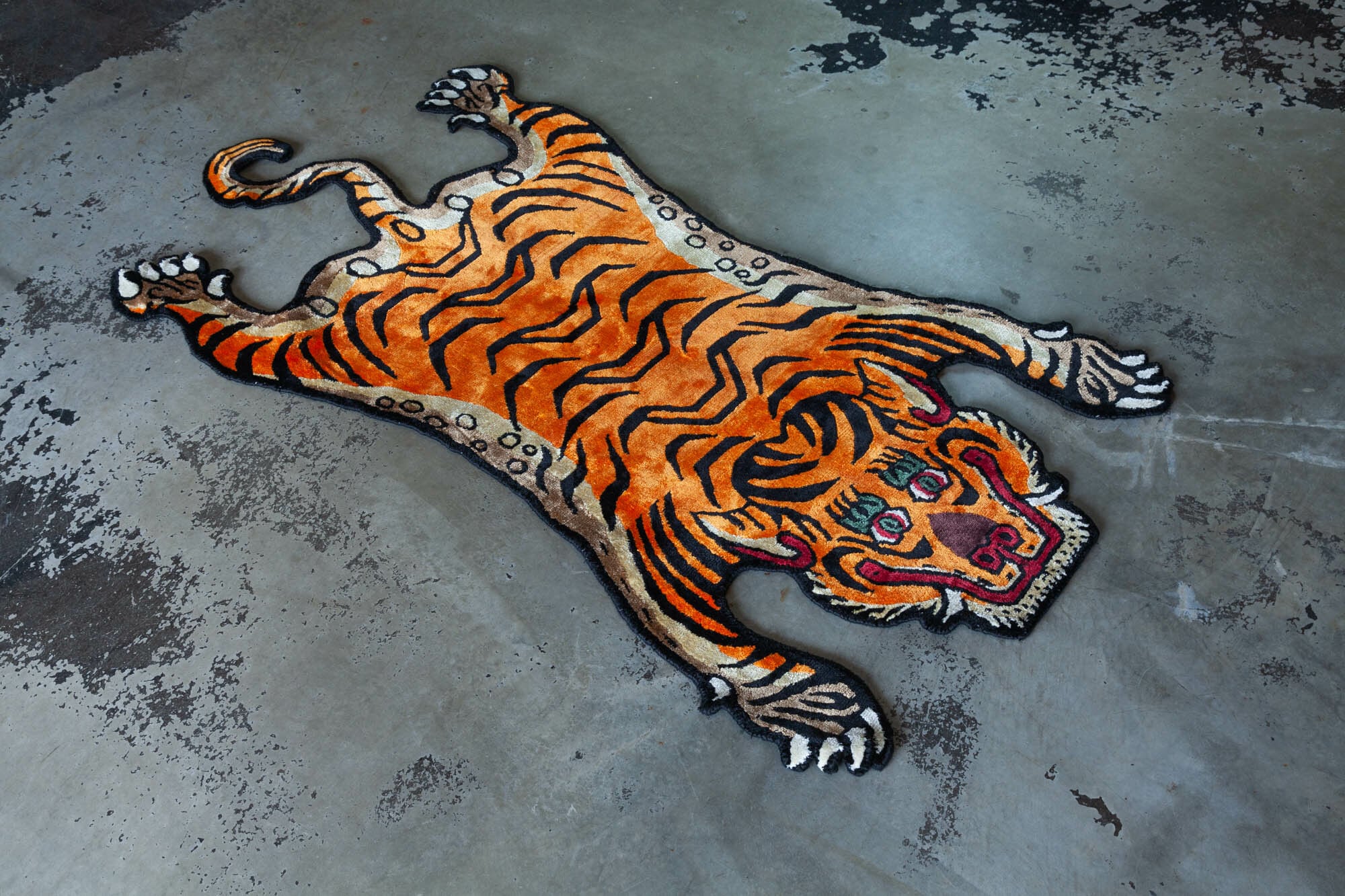 Tibetan Tiger Rug 《Mサイズ•シルク005》チベタンタイガーラグ