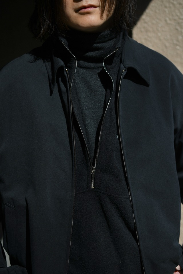 A.PRESSE / Vintage Silk Fleece Harf ZIP Jacket (Black)