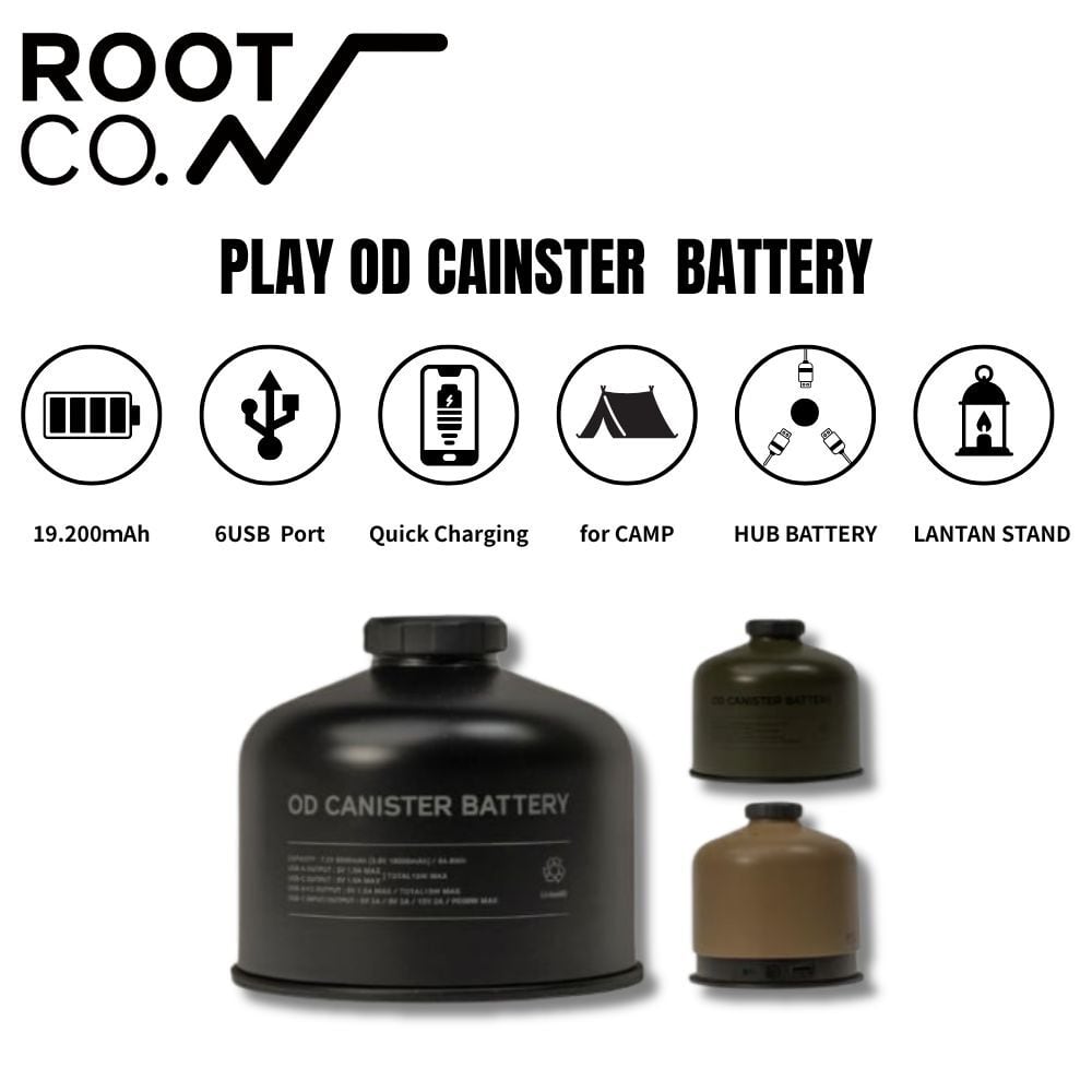 ライト・ランタン ROOT CO. OD CANISTER BATTERY DAMNGOODVer ROOT CO. PLAY OD CANISTER BATTERY | 7th9LODGE