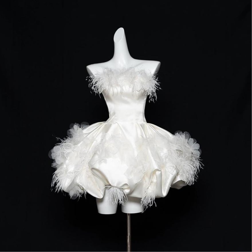 SEASONZ ふわふわ アイドル系 ワンピース ドレス ウエディング パーティ衣装 イベント衣装 撮影会