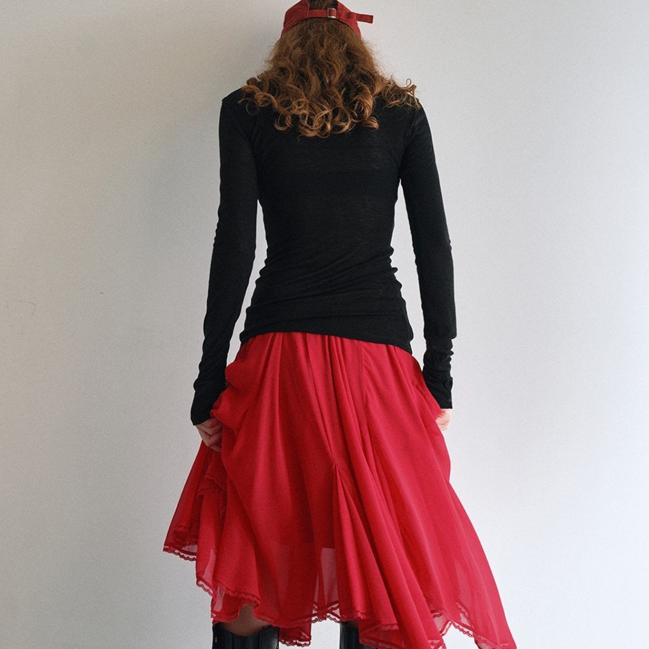 Sheer Turtle Neck tops【4color】 T3581