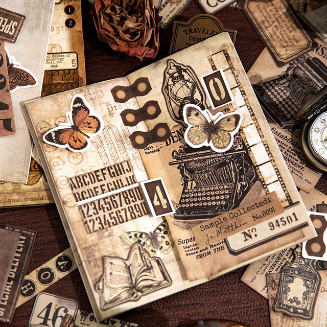 ヴィンテージ風素材セット　故事笔记シリーズ【言己】[YJ-4m]