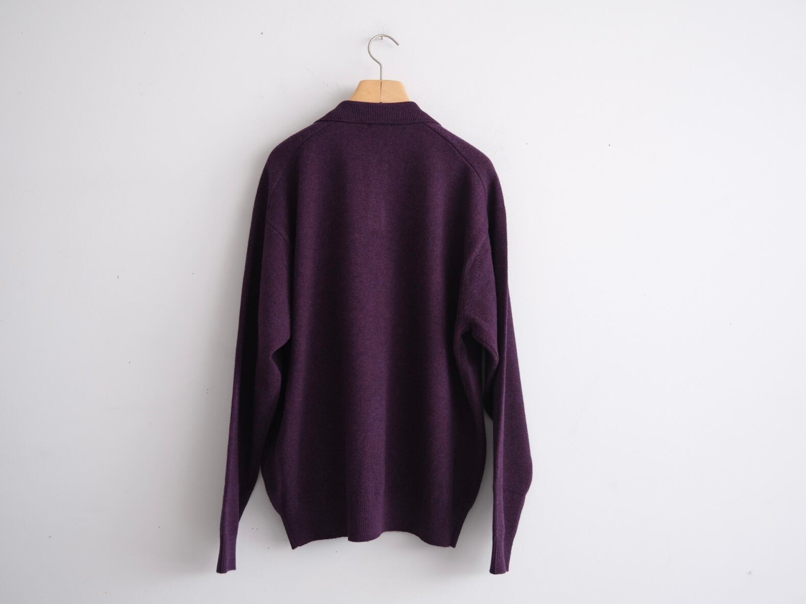 crepuscule“M-G Knit Polo Purple” | Lapel online store