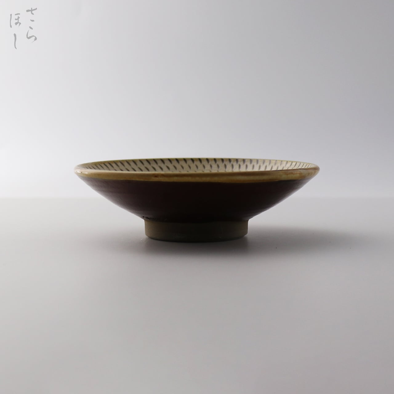 再入荷】小鹿田焼 小袋窯 4寸皿 飛びかんな 白 直径約12cm 小皿 陶器