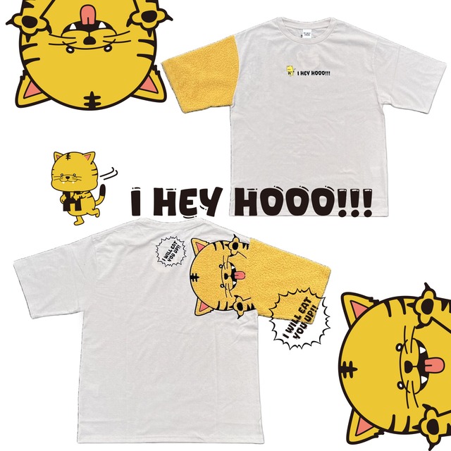 食べちゃうぞ⁉ 袖刺繍 トラ Tシャツ ゆるだぼ – ガオー！でもどこか可愛い♡