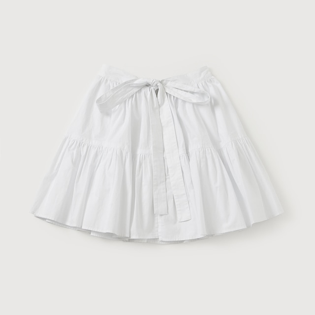 Enfant wrapped skirt/White