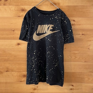 【NIKE】ペイント加工 プリントTシャツ ロゴ ナイキ Sサイズ us古着 アメリカ古着