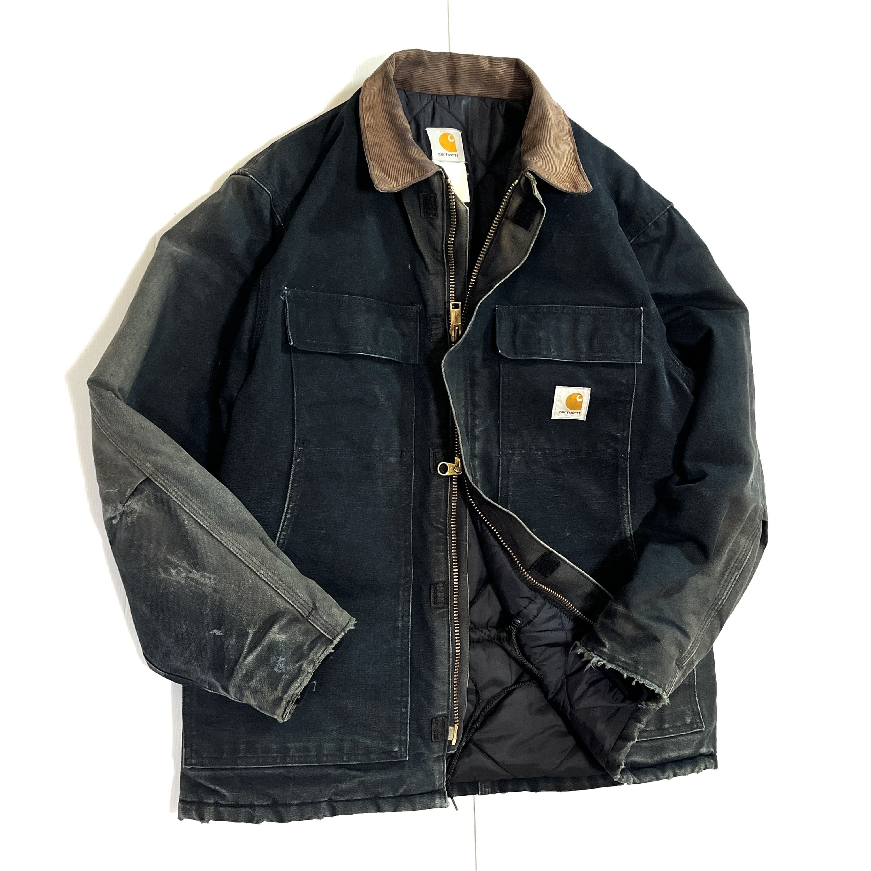 carhartt 90s トラディショナルコート　鬼フェード　ハチノス 超希少極上フェード 90s 00s C003 BLK Carhartt カーハート