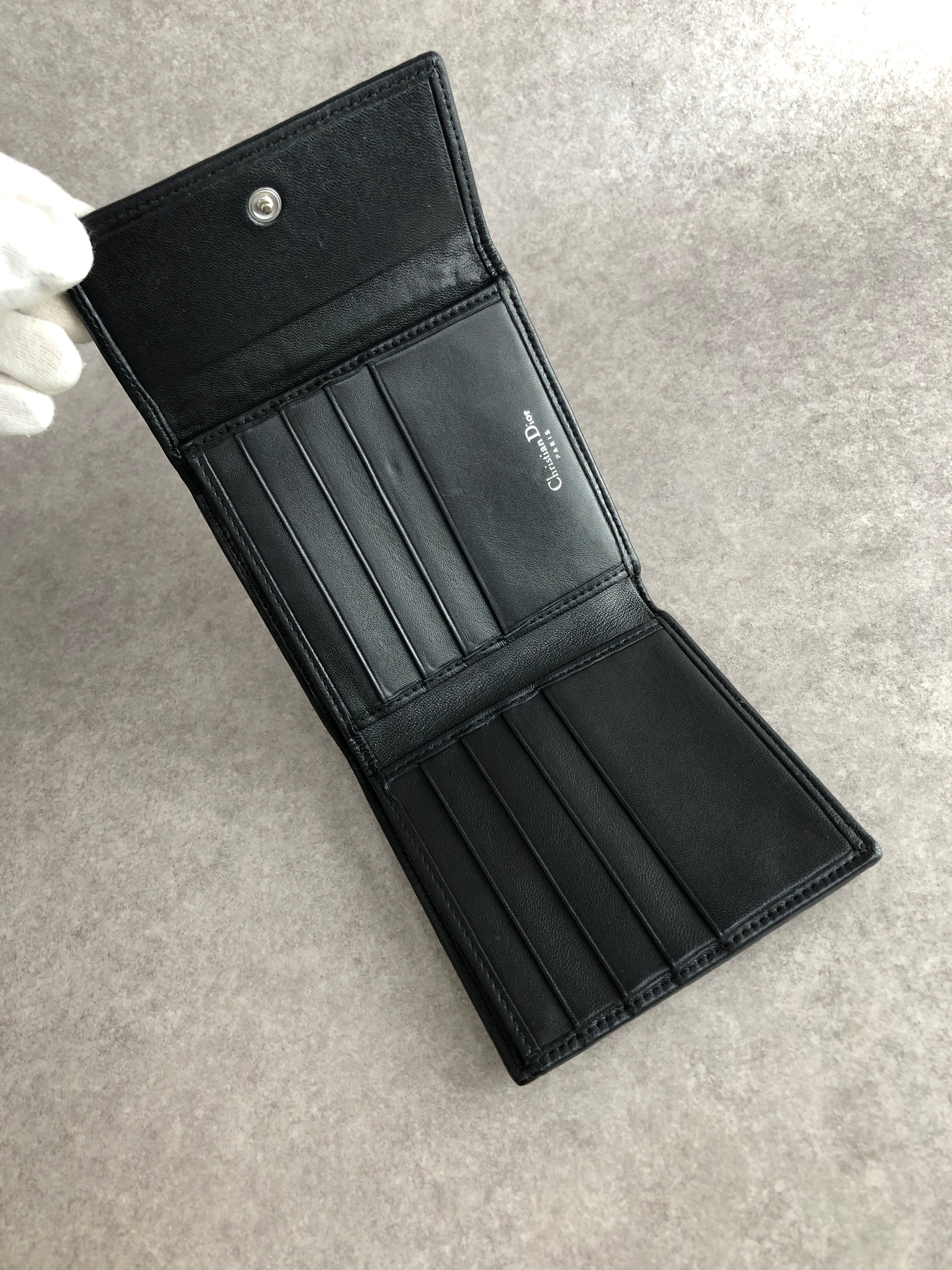 Christian Dior クリスチャン ディオール カナージュ 財布 ブラック