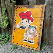 1950-60s Gold Bond Stamps Sandy Saver ゴールドボンド ヴィンテージ メタルサイン アドバタイジング 看板 USA
