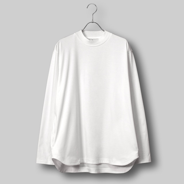 アルビニT スムース ロングスリーブ モックネック リラックス / Albini T Smooth LS Mock Neck Relax #WHITE