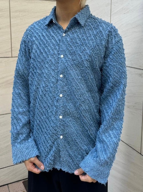 【ALUDE SELECT】 see-through regular fit shirt