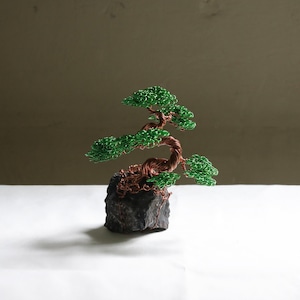 ツチンナカキ【Wirebonsai】Ssize グリーン①