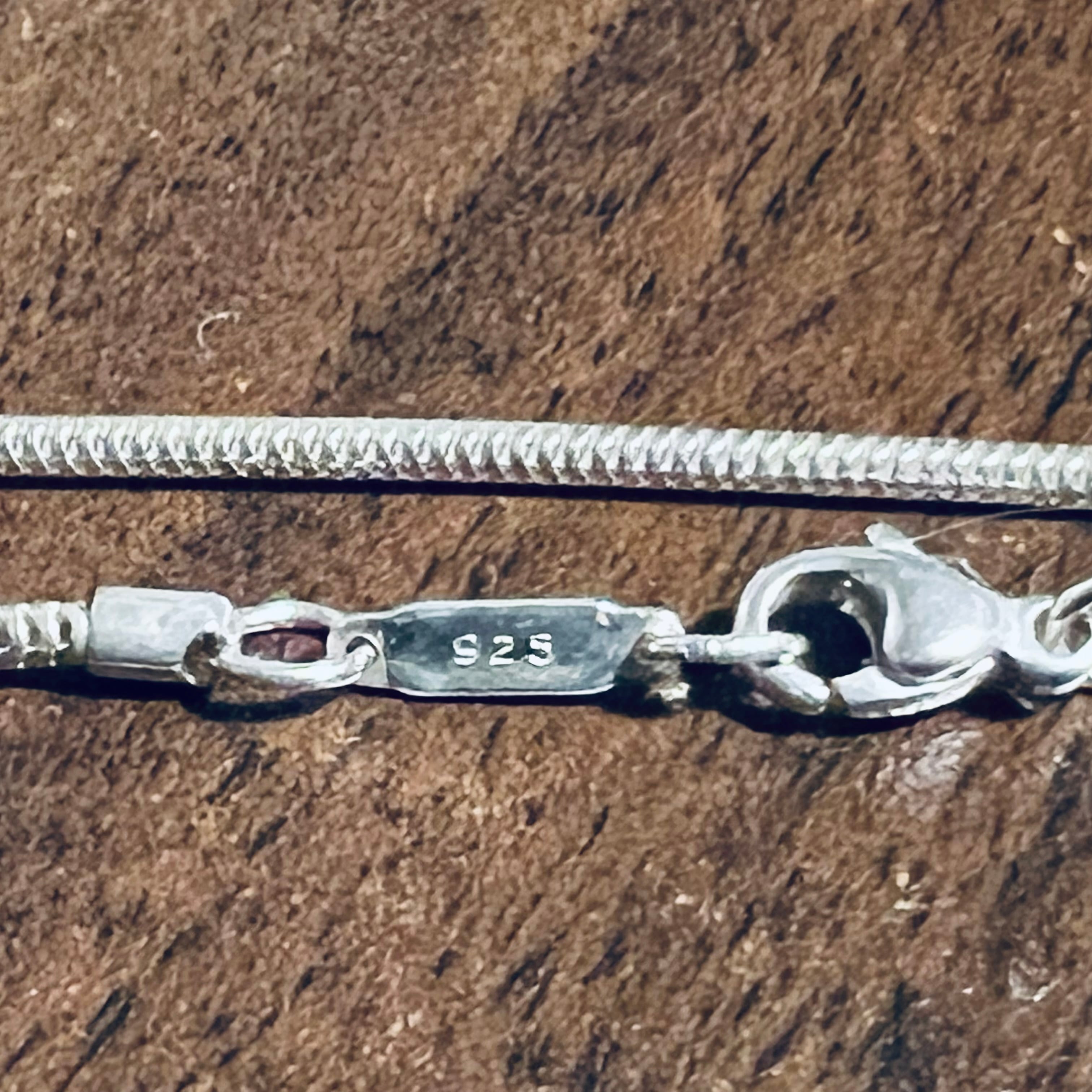 VINTAGE TIFFANY & CO. Locket Pendant Long Necklace Snake Chain