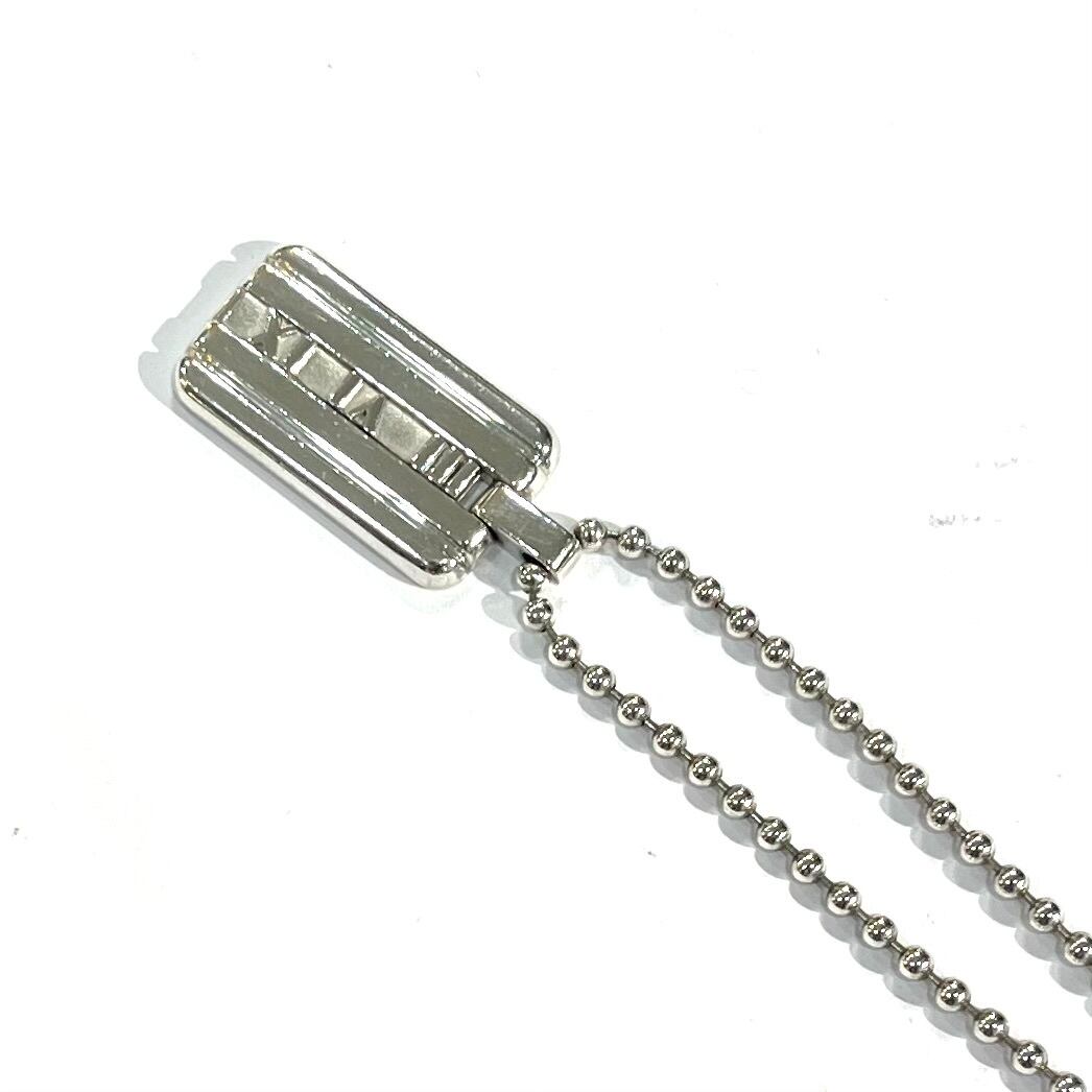 オールド　ティファニー　アトラス　ネックレス　ボールチェーン　プレート　シルバー TIFFANY&CO. 】 2977 アトラスタグ ネックレス ボールチェーン