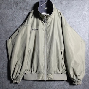 90s "Columbia" khaki fleece switching nylon jacket