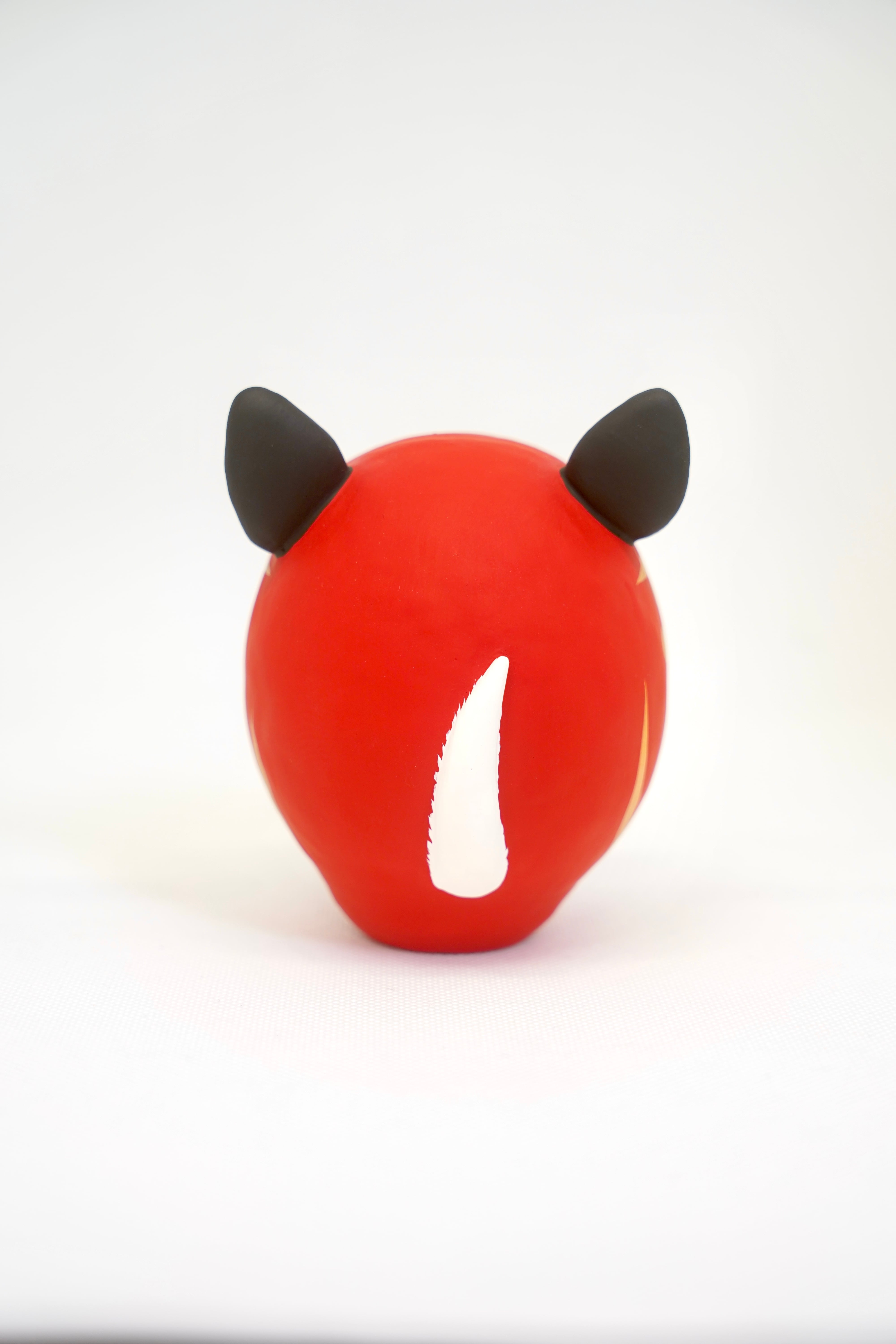 チワワだるま【ブラック＆ホワイト】右手 | だるま屋 るもん