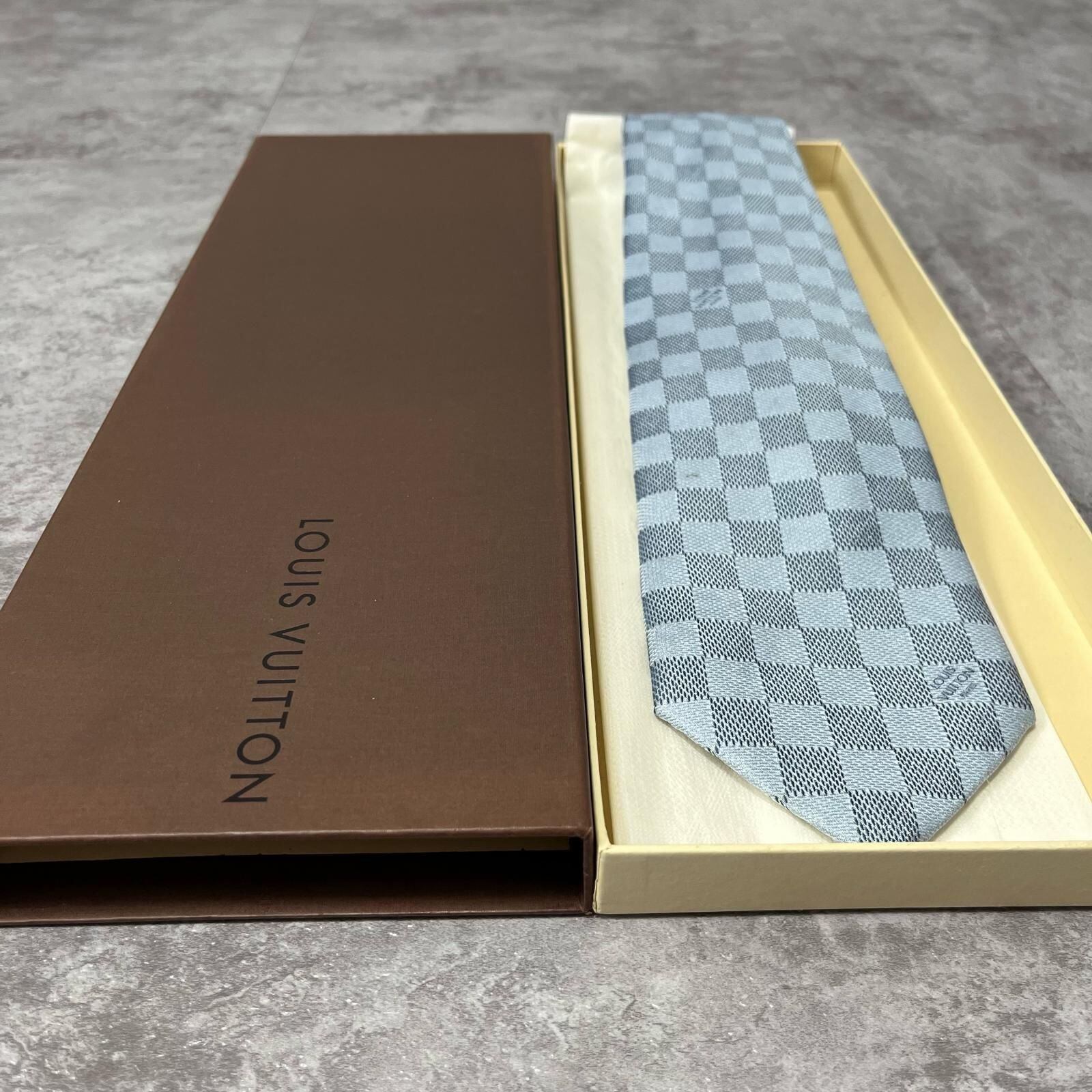 LOUIS VUITTON】ルイ・ヴィトン モノグラム柄ネクタイ シルク100