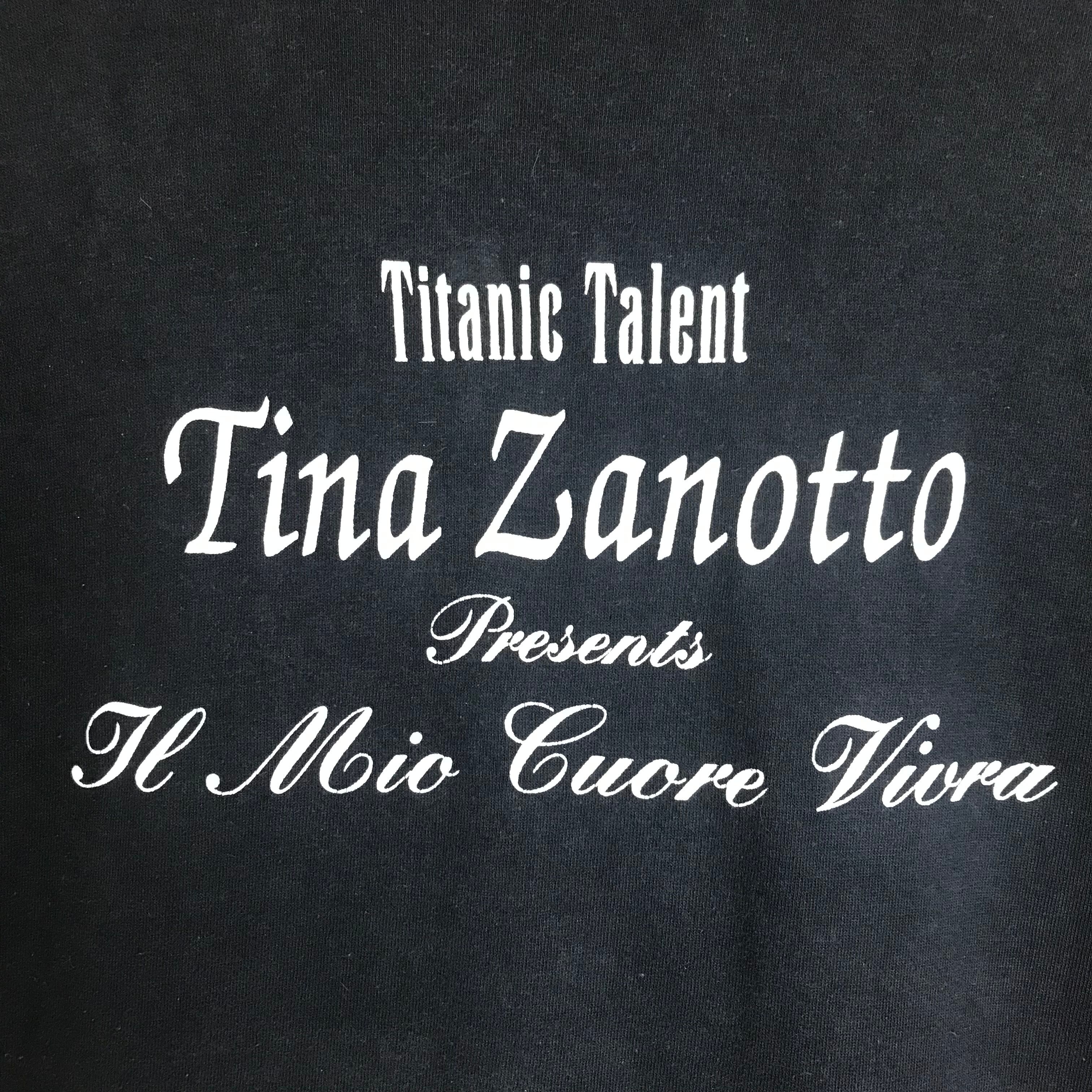 ☆90s VINTAGE TITANIC TALENT TINA ZANOTTO プリント 半袖 T-sh T