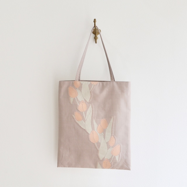 'Tulip' Mini Tote Bag Mocha & Pink