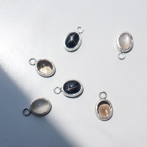 gemstone charm (silver)