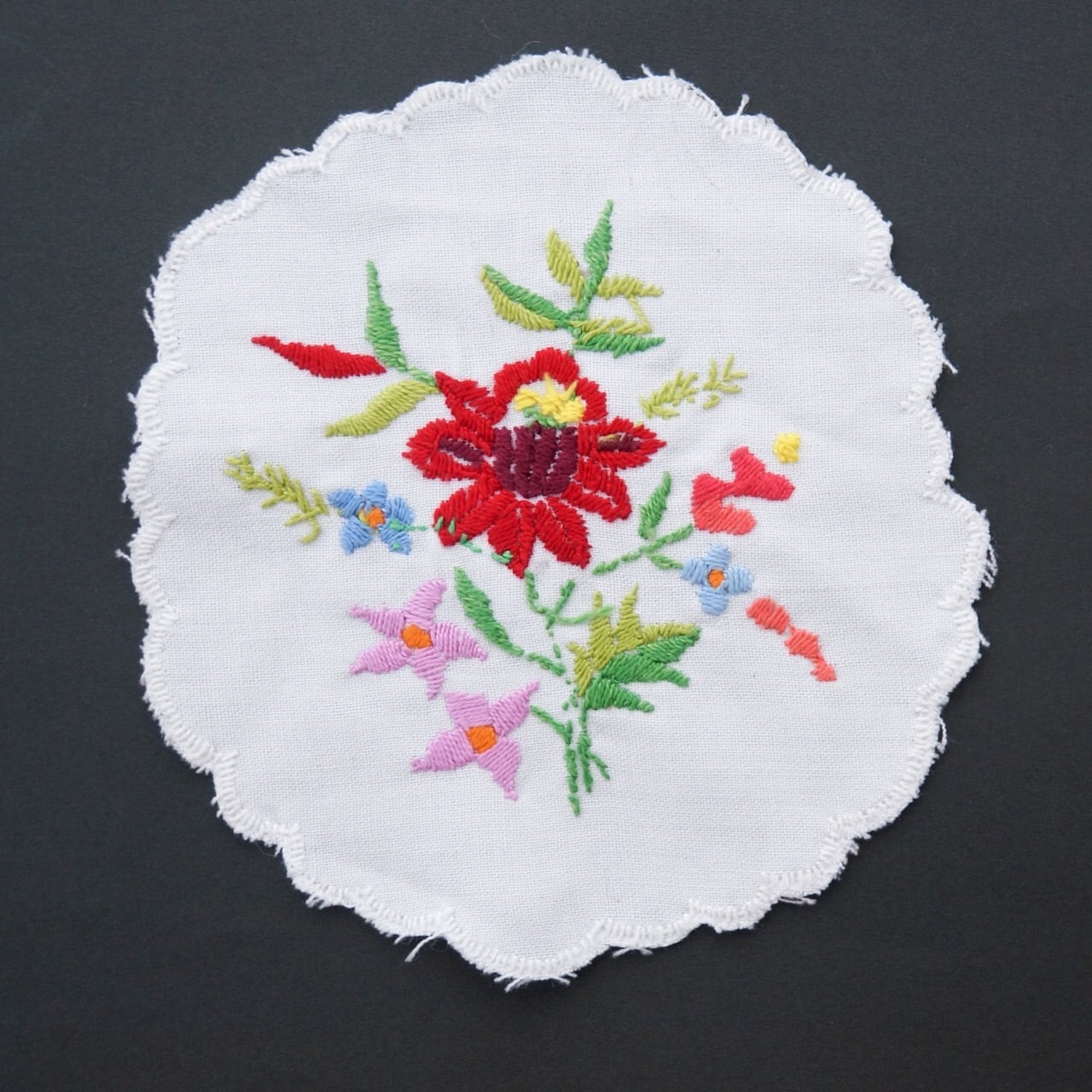 ハンガリー カロチャ刺繍ドイリー 3 | Anneli folkcraft