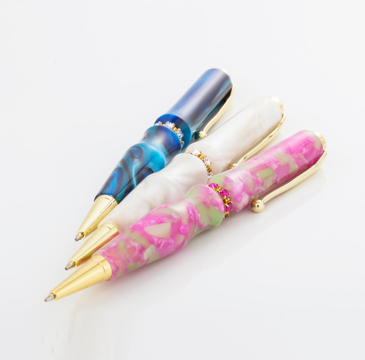 宝石のようなボールペン スワロRingTop Acrylic /Pink TAS1701