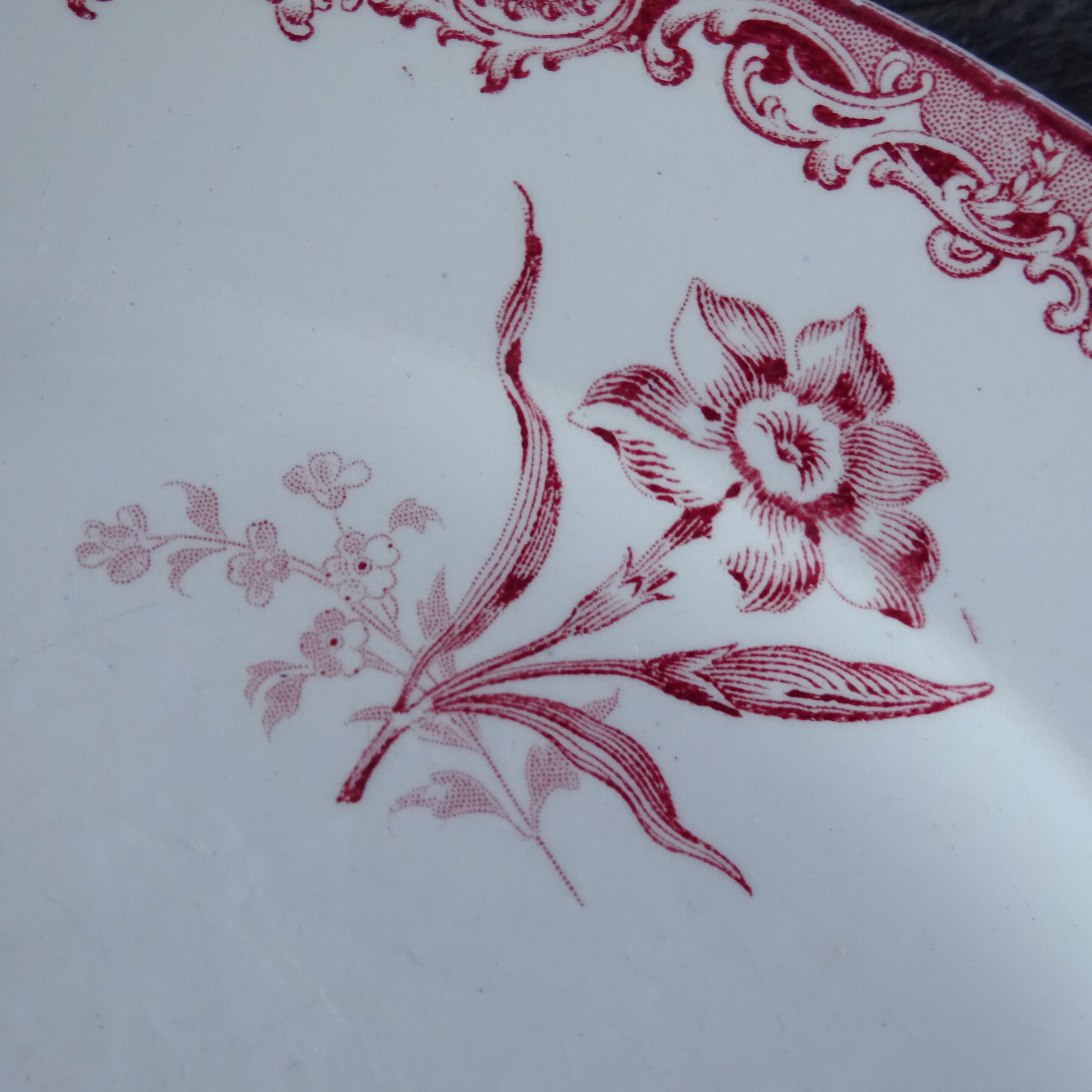 【 Épuisé 】Sarreguemines*modèle《FONTANGES》assiette plate