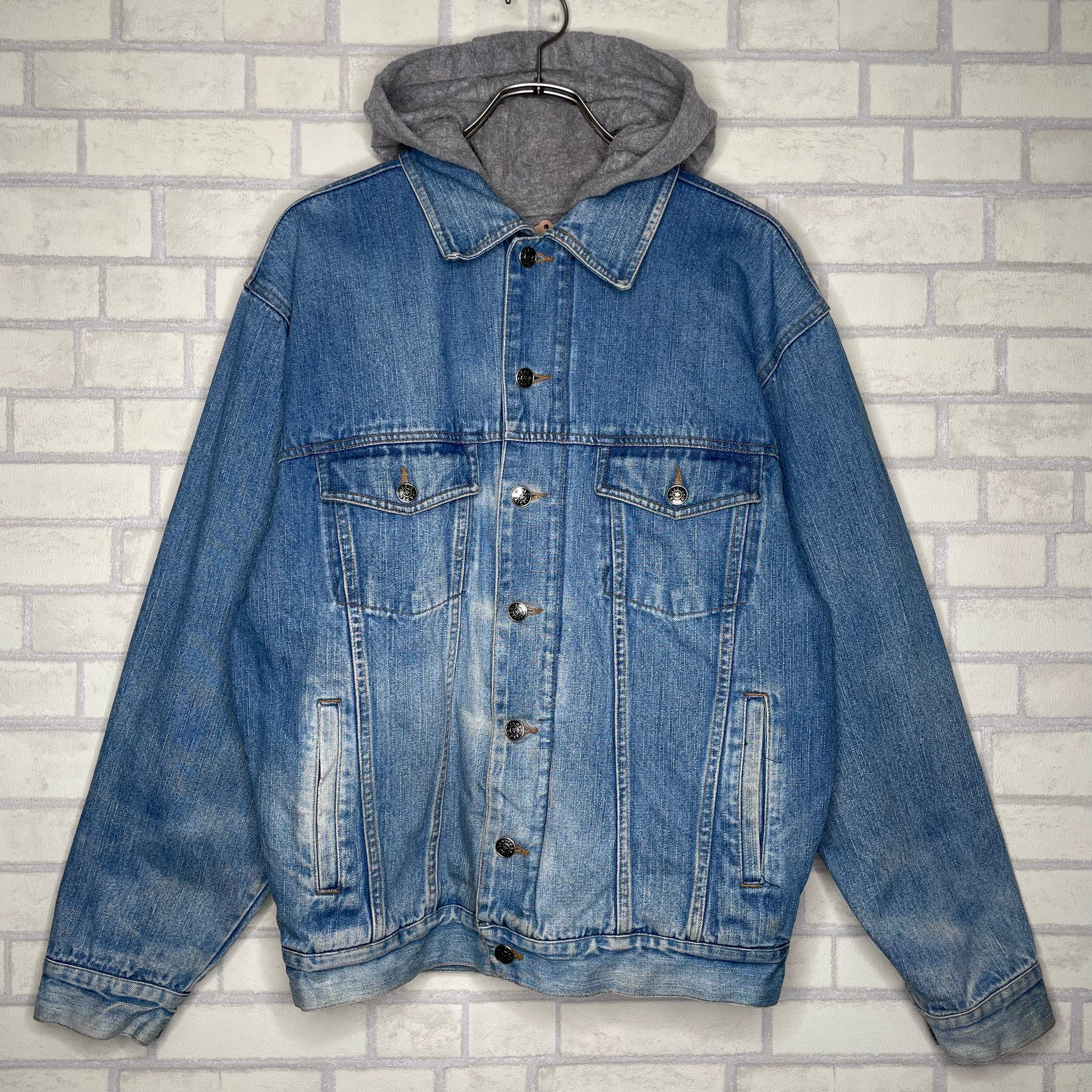FADED GLORY デニムジャケット XL インナーフリースパーカー付き 