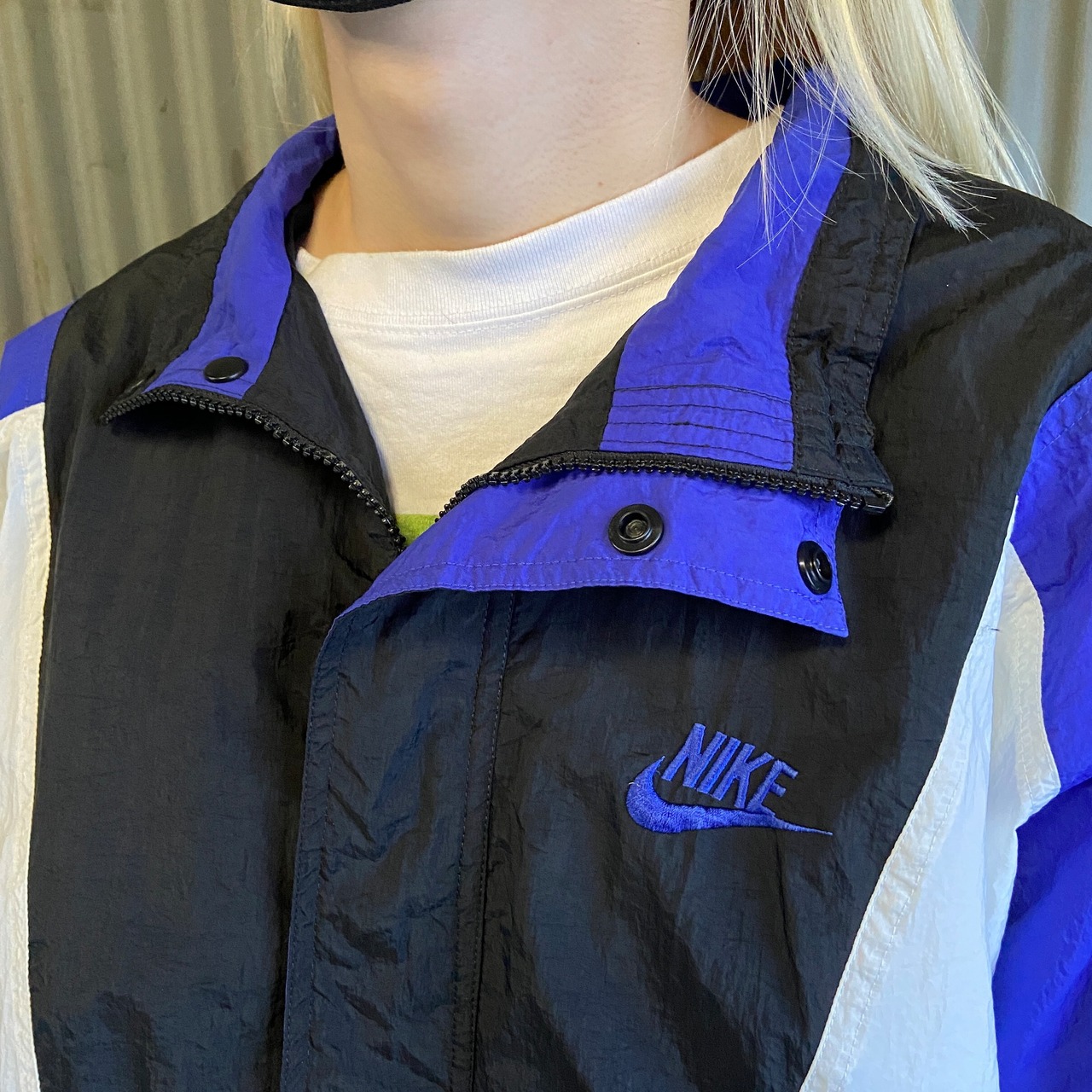 90年代 銀タグ NIKE ナイキ ナイロンジャケット メンズXL 古着 90s 