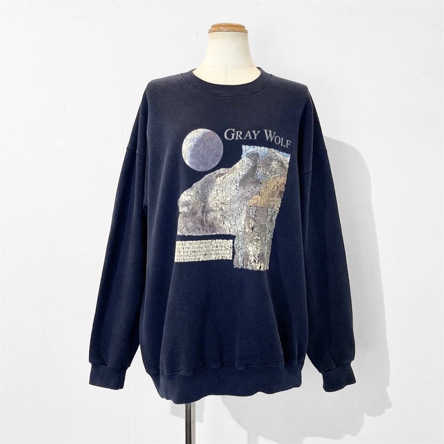 Wolf Print Sweatshirt / オオカミプリントスウェットシャツ
