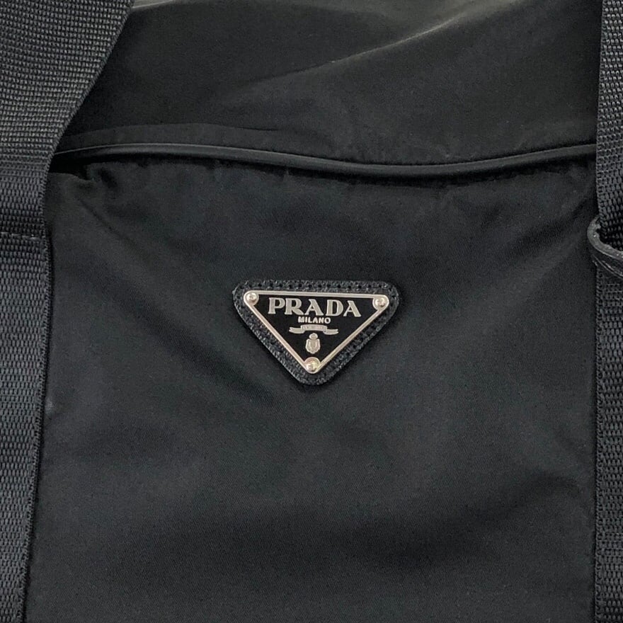 PRADA プラダ ボストンバッグ ブラック トライアングルロゴ ナイロン