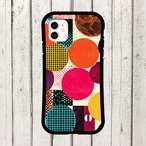 iPhoneケース サイケデリック 丸柄｜60s 70s オプアート風 RETRO017