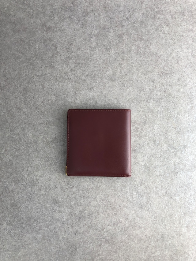 Cartier カルティエ マストライン 財布 ボルドー レザー 2つ折り vintage ヴィンテージ オールド fs2inb