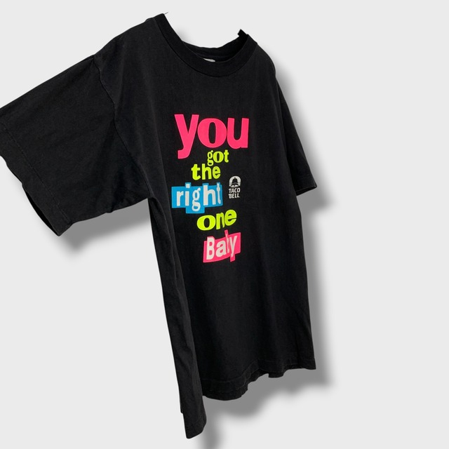 90s タコベル ペプシ 企業ロゴTシャツ 両面プリント ブラック L相当