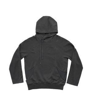 [OJOS] Pigment Asymmetrical Hoodie / Charcoal 正規品 韓国ブランド 韓国通販 韓国代行 韓国ファッション オホス