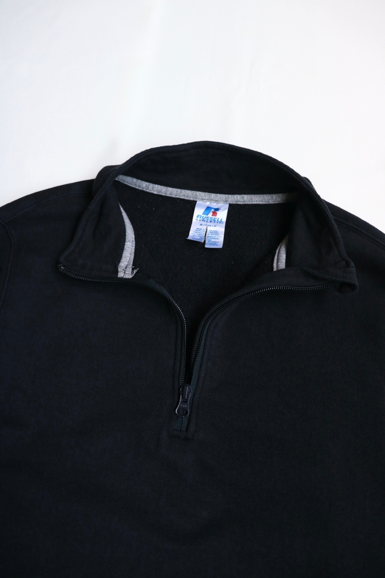 Russell Athletic black half zip sweater