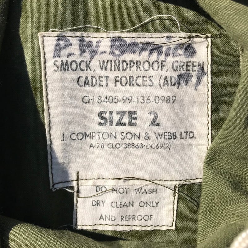 60's 70's イギリス軍 カデットスモック パーカー カーキ アノラック