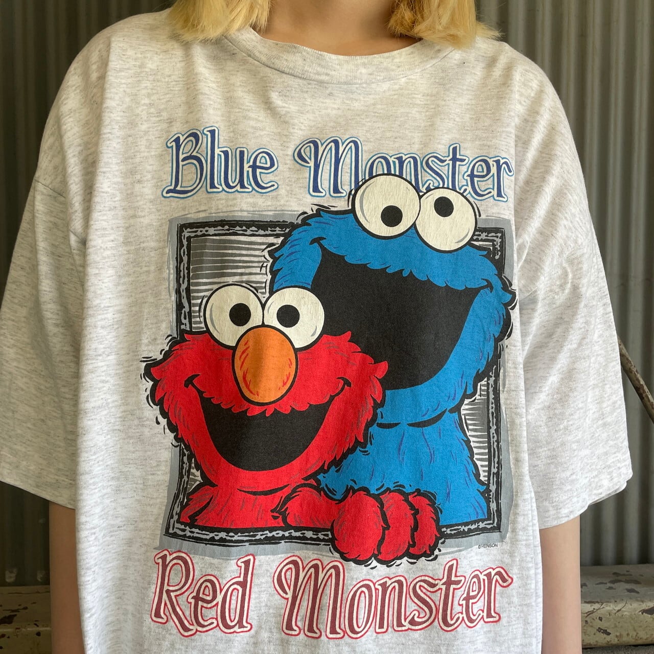 90年代 USA製 SESAME STREET クッキーモンスター エルモ キャラクタープリントTシャツ メンズXL 古着 90s セサミストリート  ヴィンテージ ビンテージ シングルステッチ グレー 霜降り【Tシャツ】【PS2307T】【SS2308-3】 | cave ...