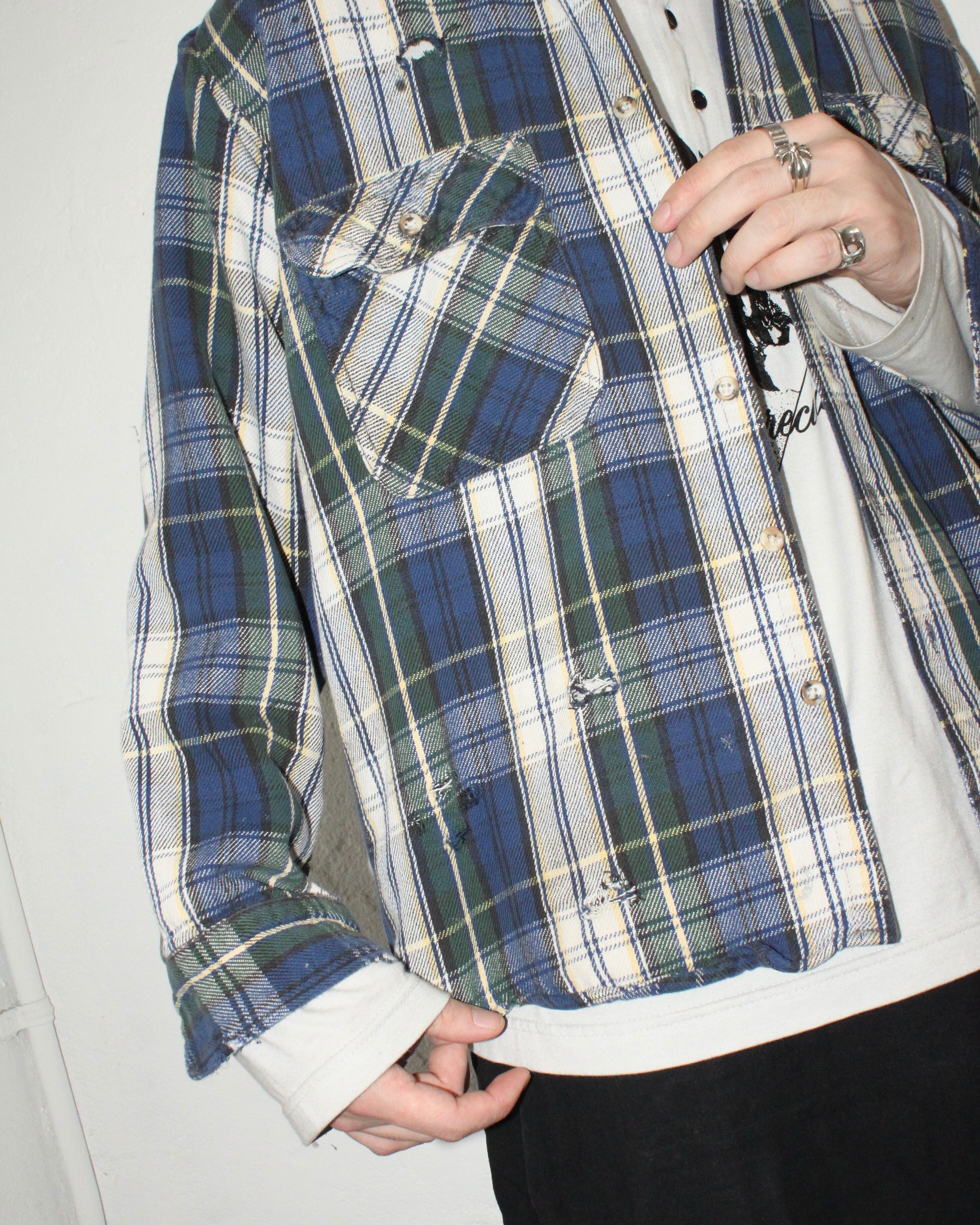 80s GREATLAND APPAREL Plaid Heavy Flannel Shirt