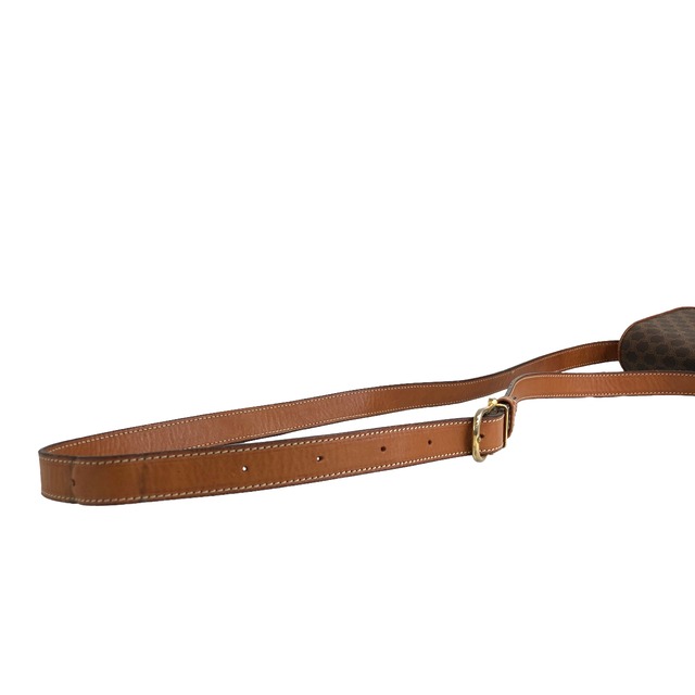 CELINE セリーヌ マカダム トリオンフ レザー ショルダーバッグ ブラウン vintage ヴィンテージ オールド 8c7giv