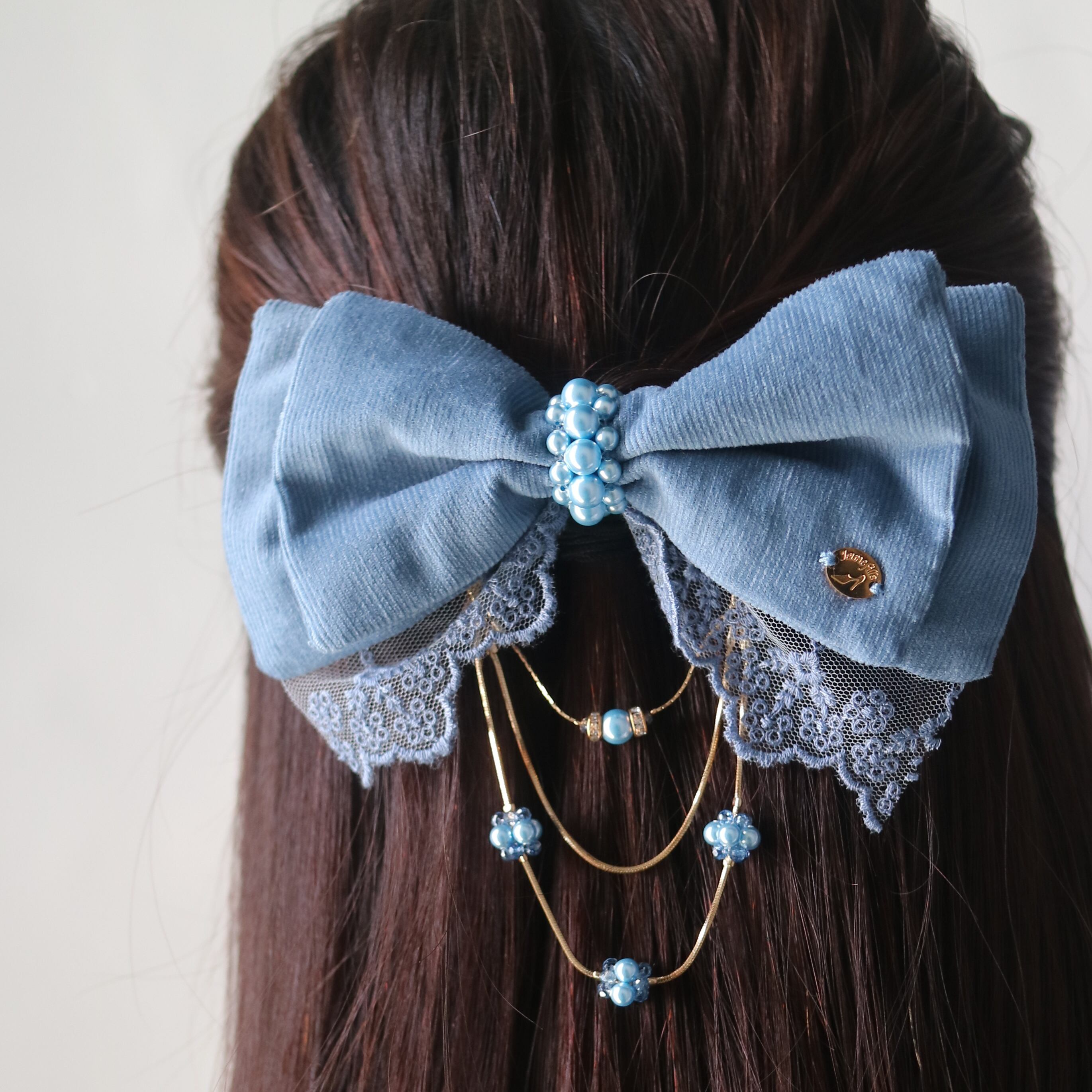 Ribbon Clip – Ruban Précieux | （ダスティブルー）Dusty Blue