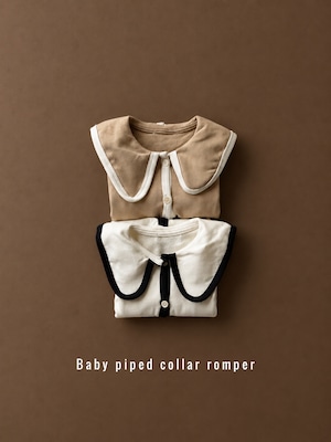 Baby パイピングカラーロンパース(60〜70cm)4505