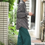 smooth cloth multi diagonal stripe shirt