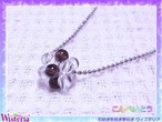 スモーキークォ－ツ×水晶　こんぺいとうペンダント