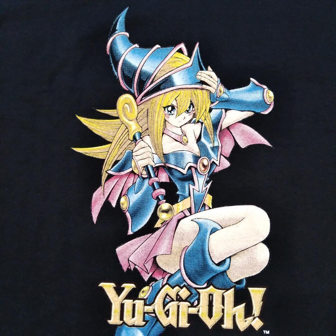 遊戯王 Tシャツ M 実寸はXLぐらい 黒 ブラックマジシャンガール アニメ