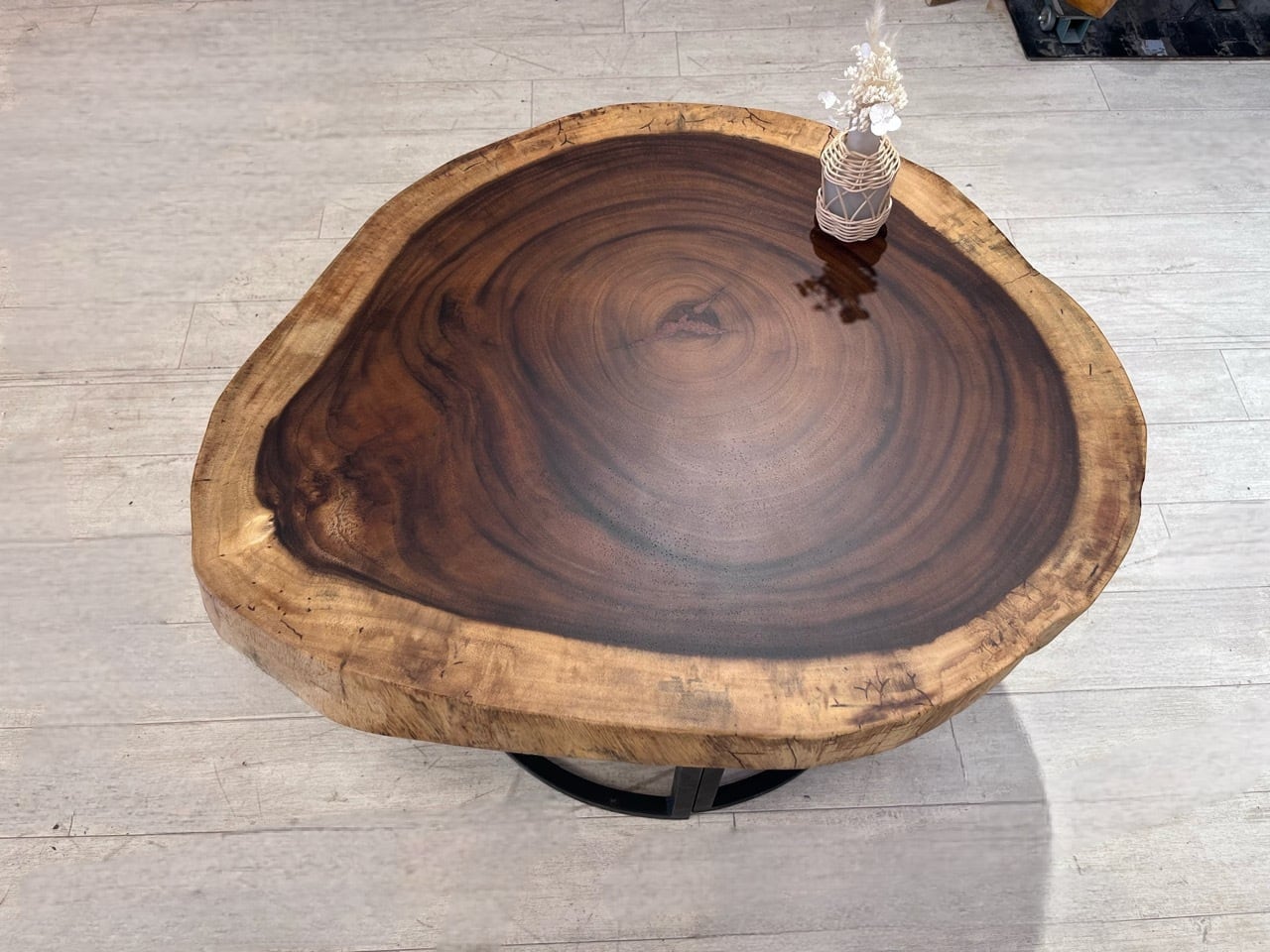 モンキーポッド_650×600×67_浅草本店_テーブル天板/輪切り 242154