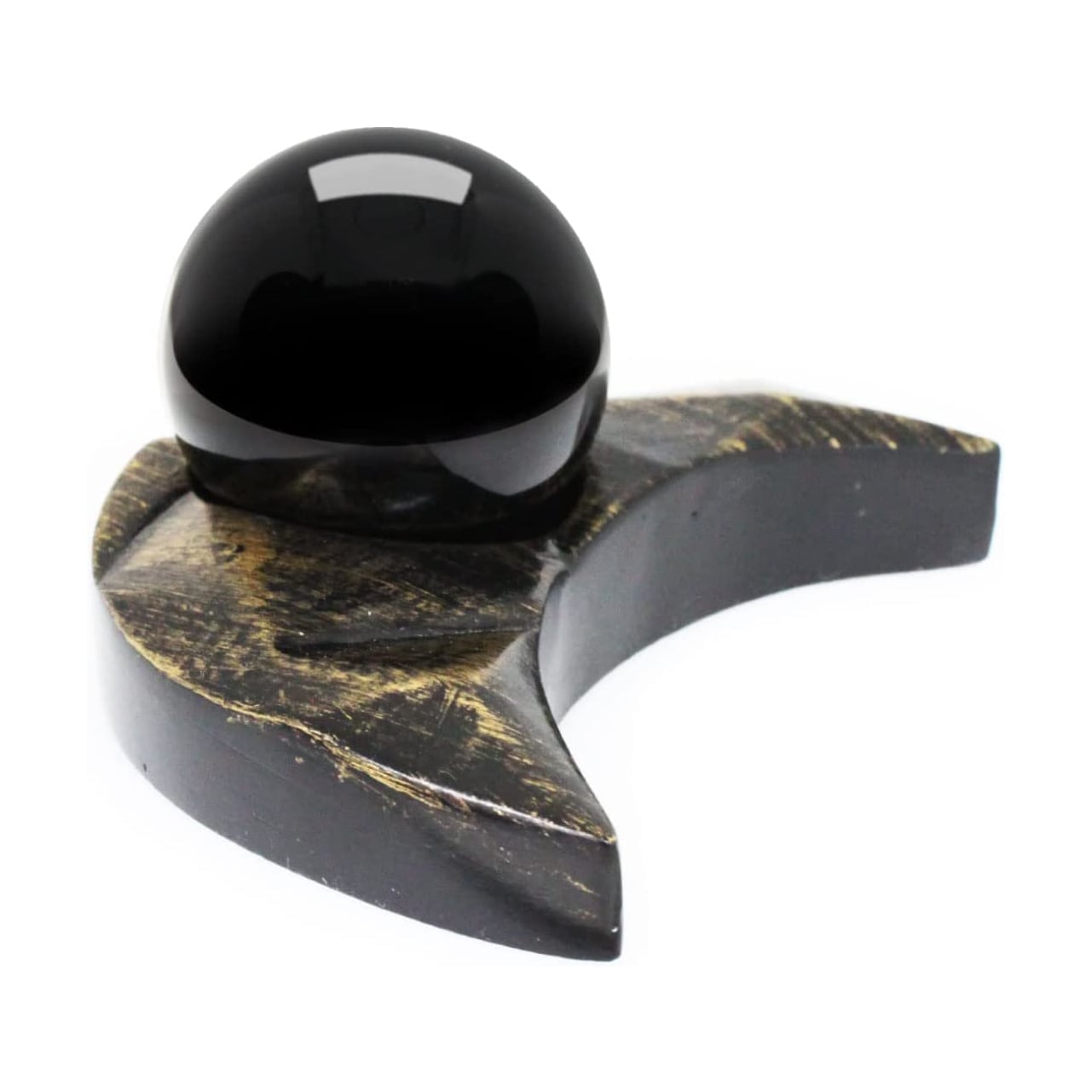 黒曜石ボール 48mm オブシディアン＆選べる台座 （B：魔力・安寧） AK