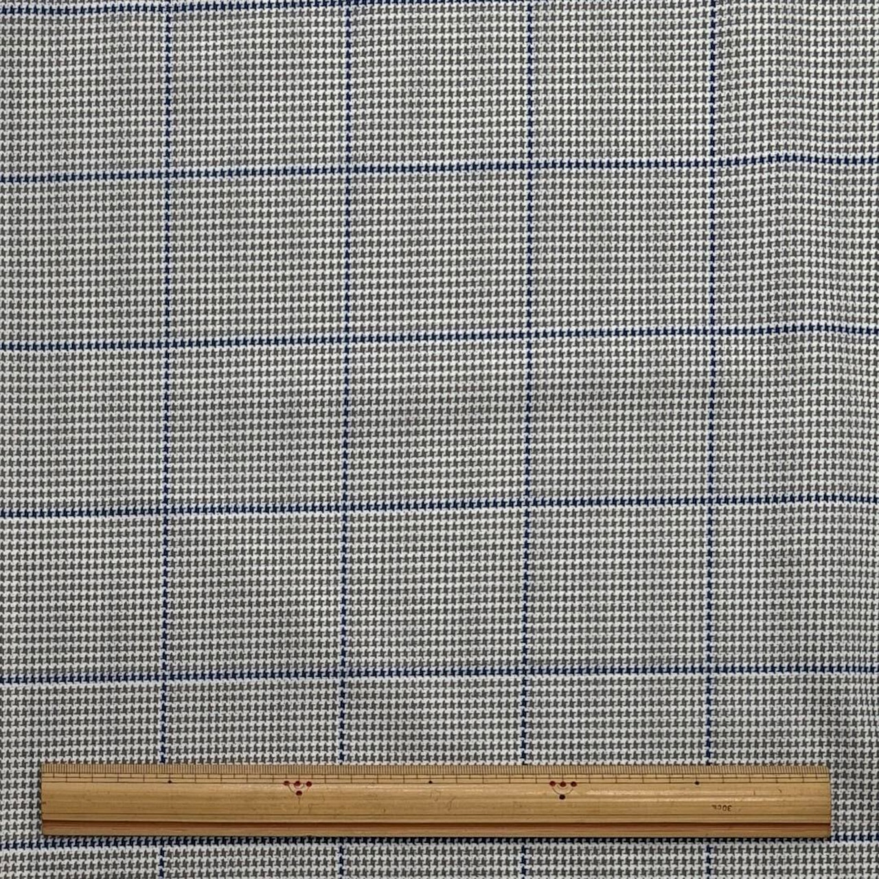 TC160◆2m◆L◆ポリエステル100%シースループリント生地◆千鳥チェック◆グレー×ベイビーブルー