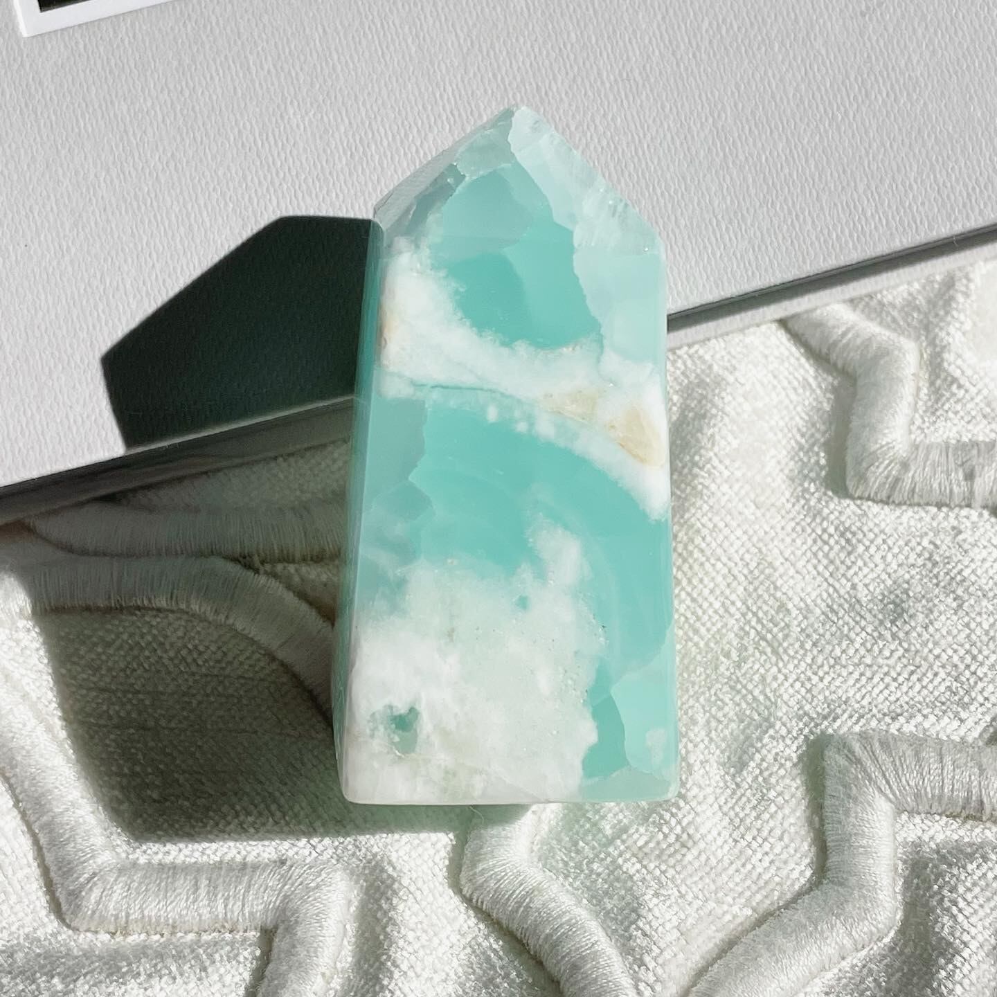 Caribbean Blue Calcite Point 7